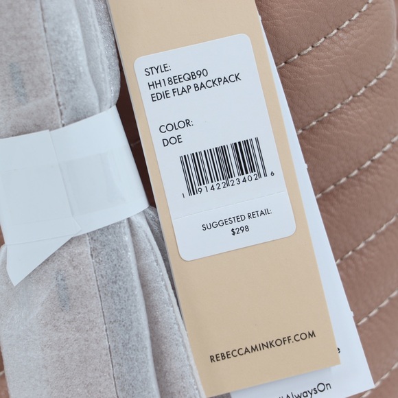 New Rebecca Minkoff Edie Flap Quilted Leather Backpack - Picture 6 of 13